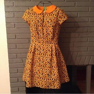 Halloween Candy Corn dress with pockets! OOAK M